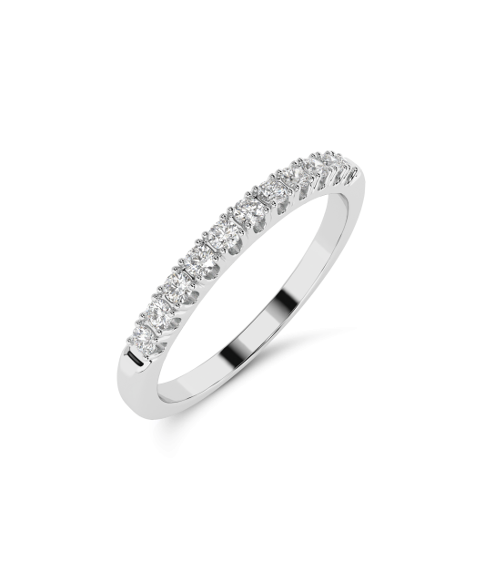 White gold ring with diamonds