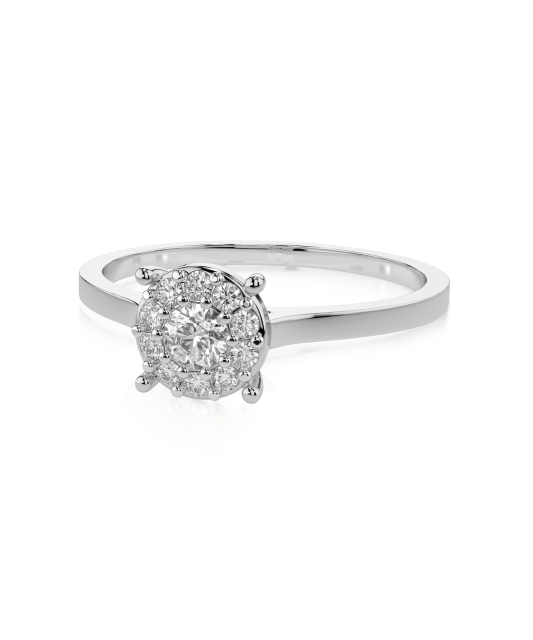 Кольцо из белого золота с бриллиантами