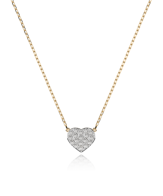 Yellow Gold chain with diamond pendant