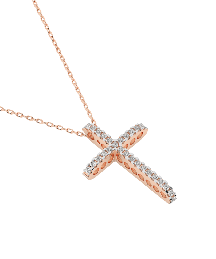 Gold chain with diamond pendant