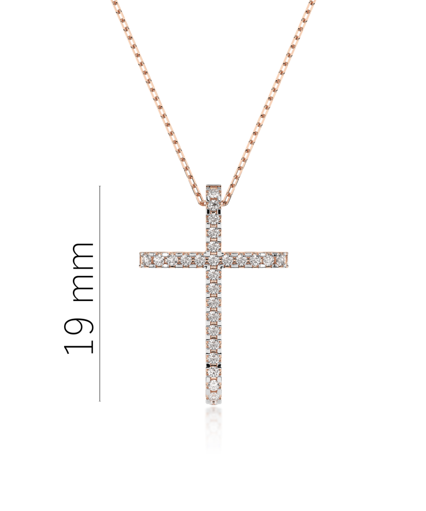 Gold chain with diamond pendant