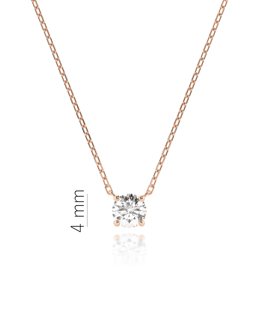 Золотая цепочка с бриллиантовым подвеской