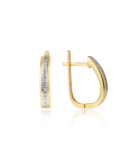 Yellow Gold earrings with diamonds