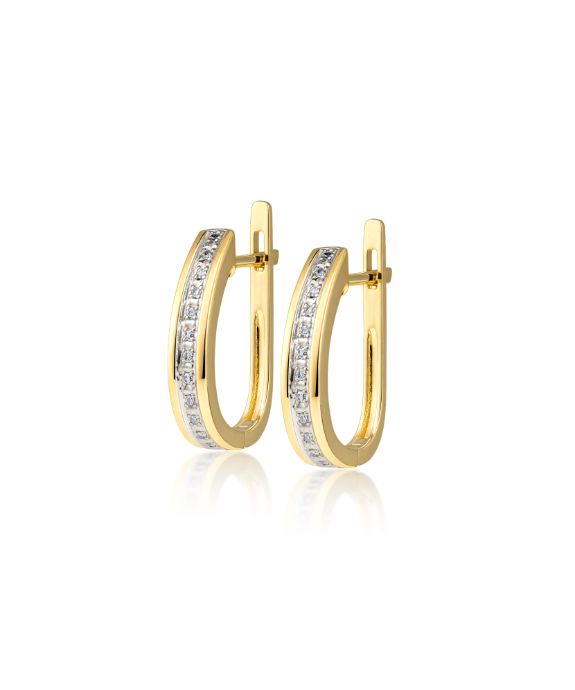 Yellow Gold earrings with diamonds