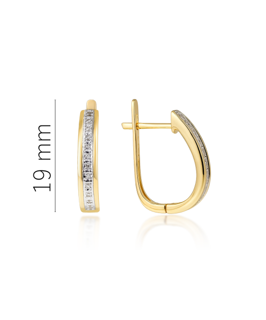 Yellow Gold earrings with diamonds