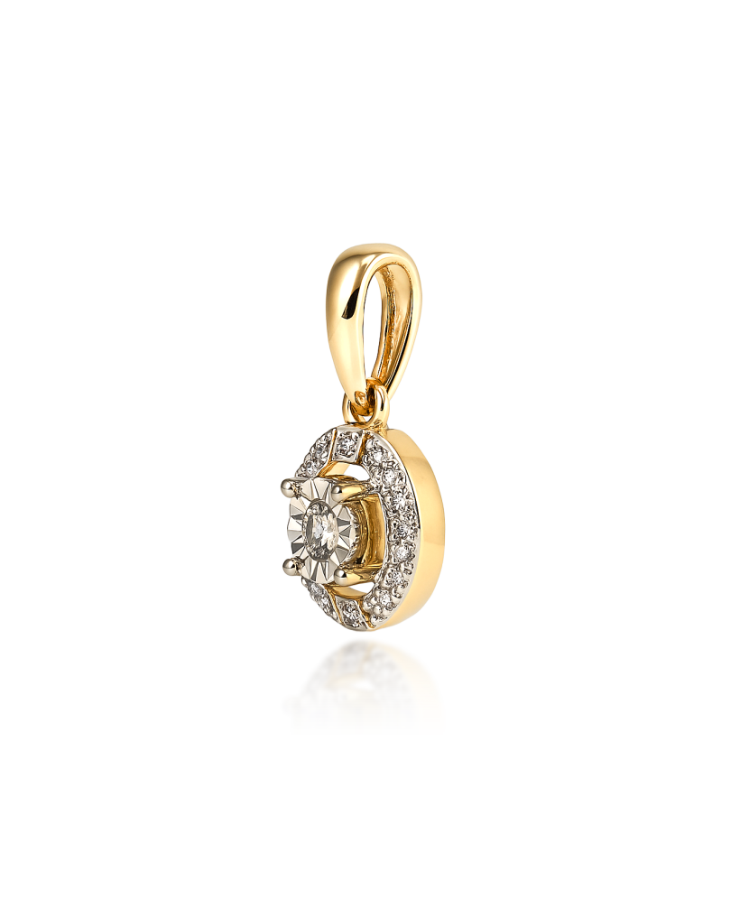 Yellow Gold pendant with diamonds