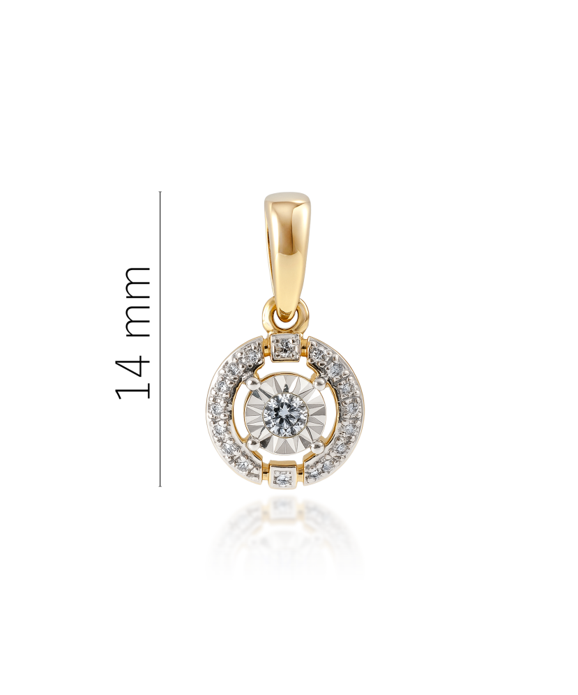 Yellow Gold pendant with diamonds