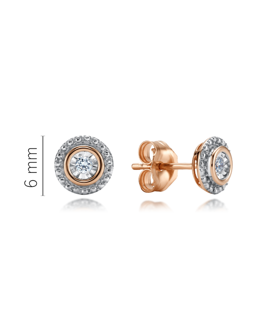 Gold earrings with diamonds