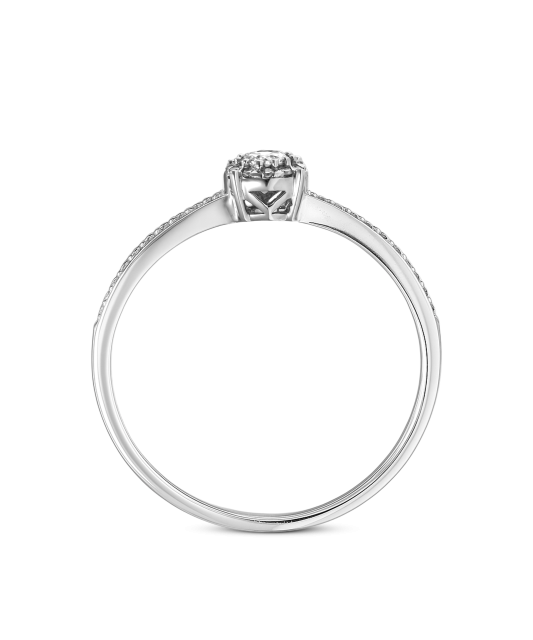 White gold ring with diamonds