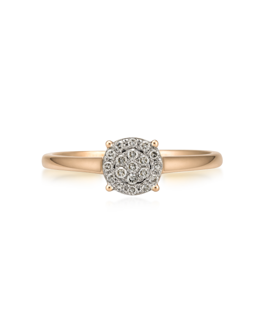 Gold ring with diamonds