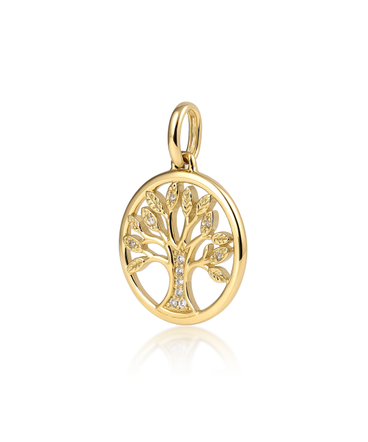 Yellow Gold pendant with diamonds