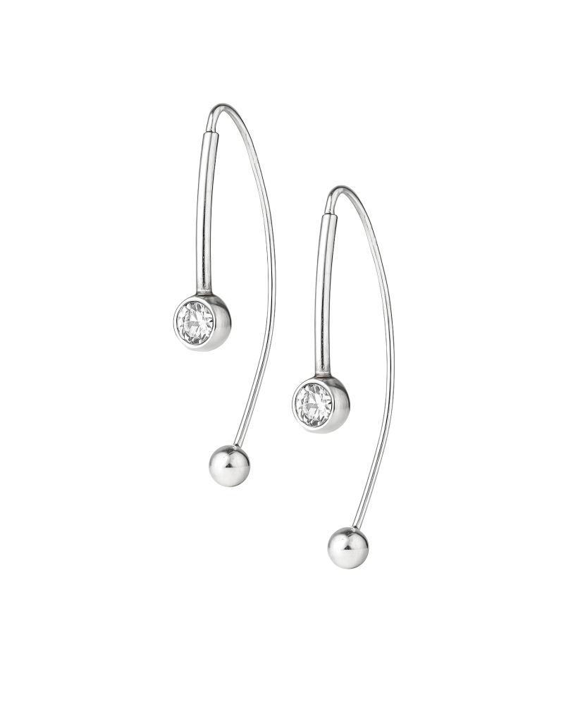 Sterling silver earrings with zircons