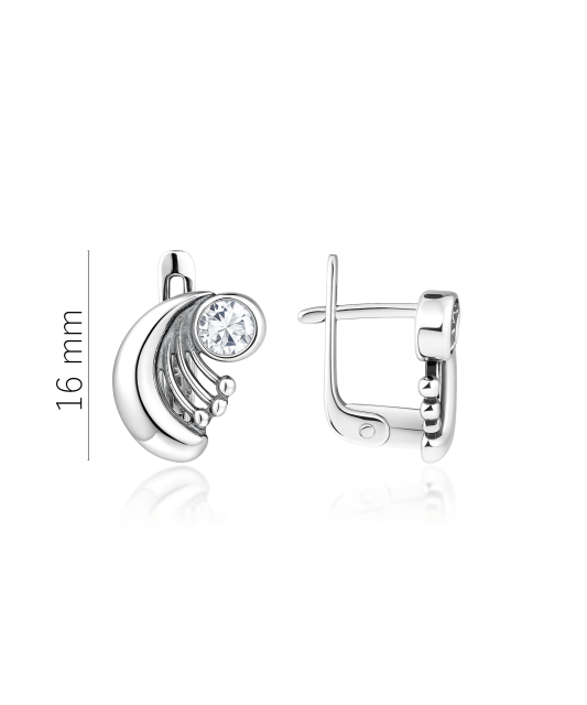 Sterling silver earrings with zircons