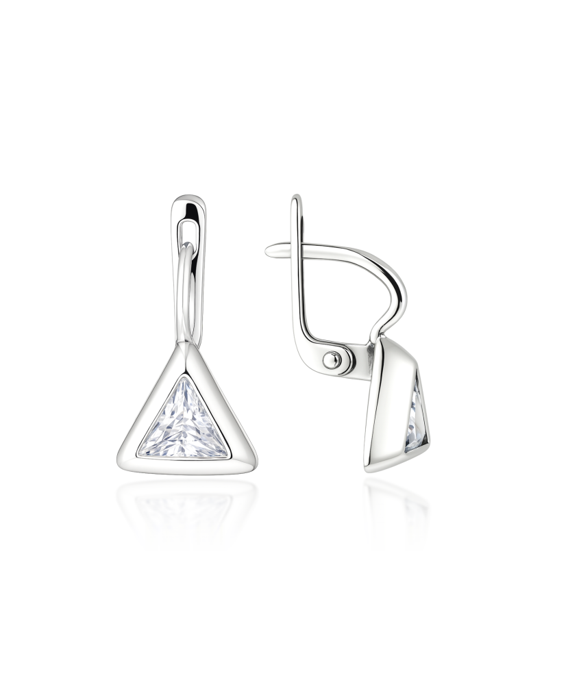 Sterling silver earrings with zircons