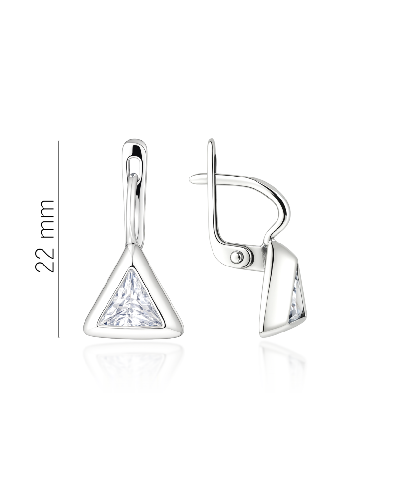 Sterling silver earrings with zircons