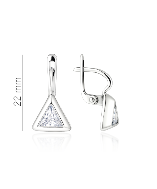 Sterling silver earrings with zircons