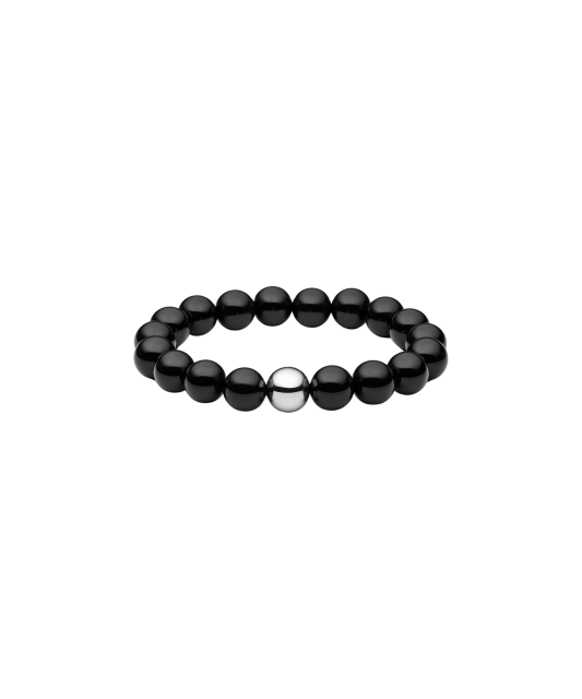 Onyx bracelet with silver