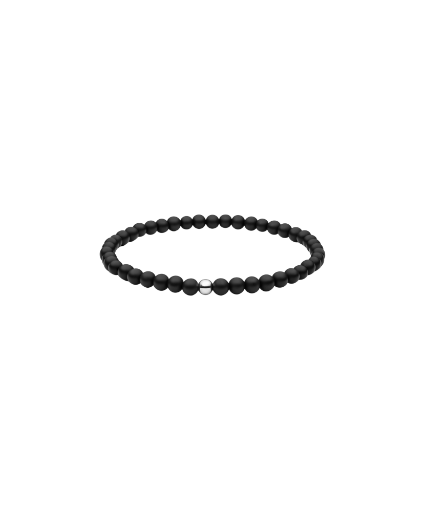 Onyx bracelet with silver