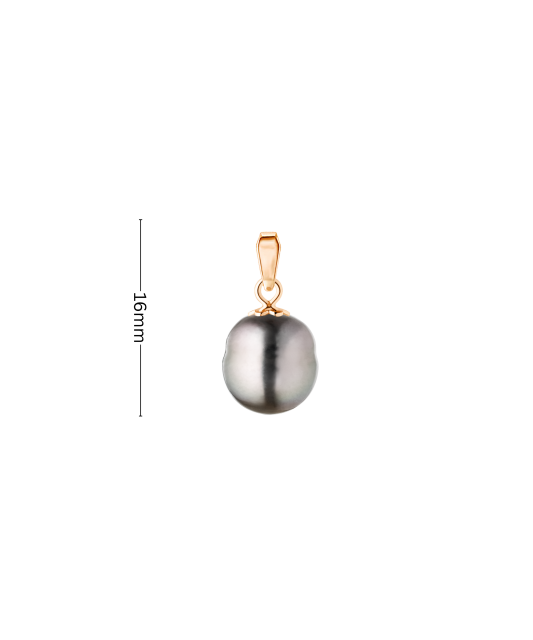 Gold pendant with Tahitian pearl