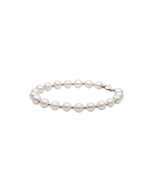 Pearl bracelet with gold