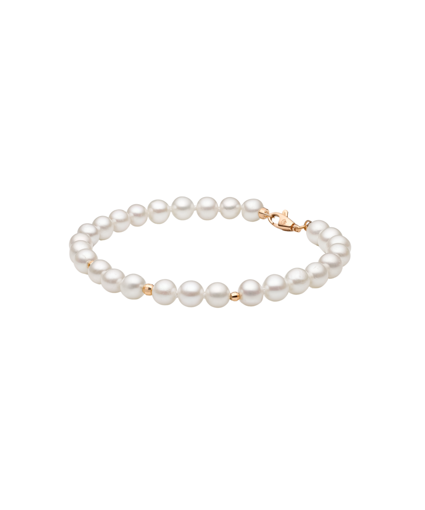 Pearl bracelet with gold