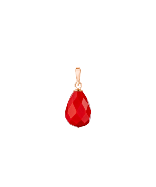gilded Silver Pendant With Coral