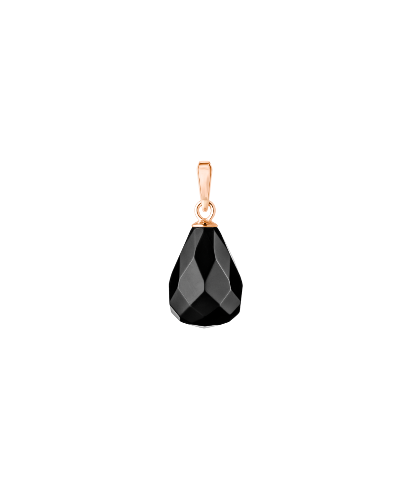 Gilded Silver Pendant With Onyx