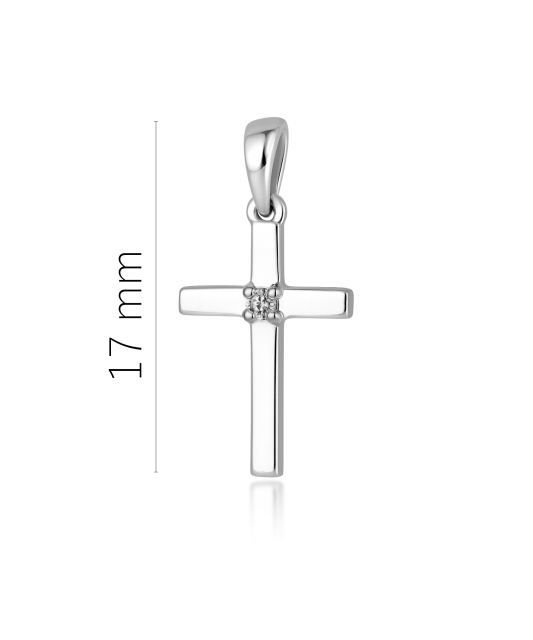 White gold pendant with diamonds "Cross"