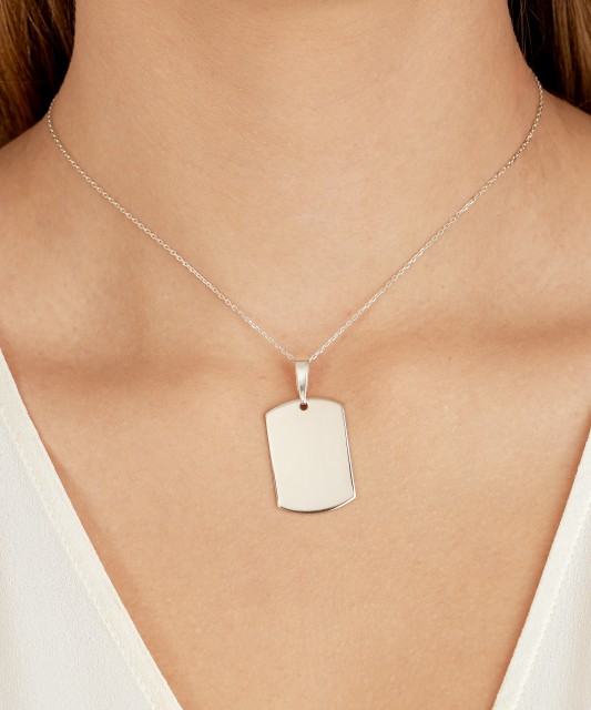 Sterling silver pendant "Plate"