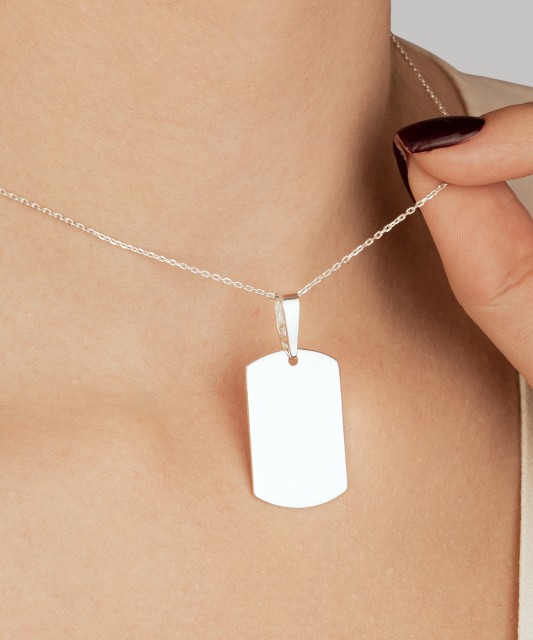 Sterling silver pendant "Plate"