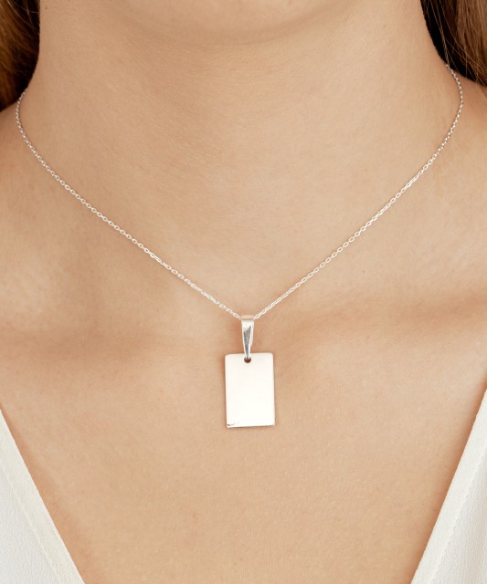 Подвеска из серебра "Пластина"