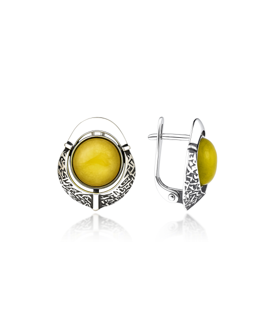 Sterling silver earrings with citrine
