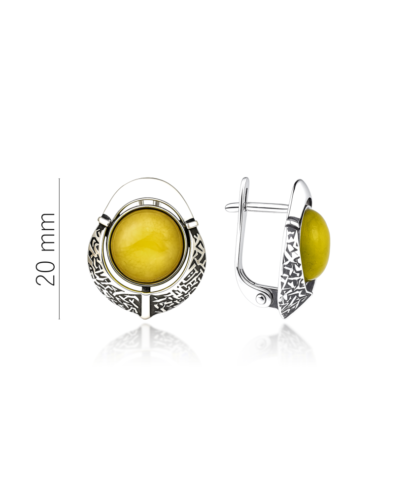 Sterling silver earrings with citrine