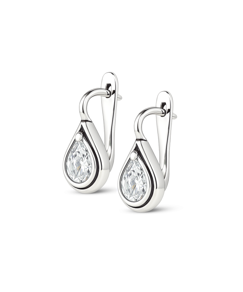 Sterling silver earrings with zircons