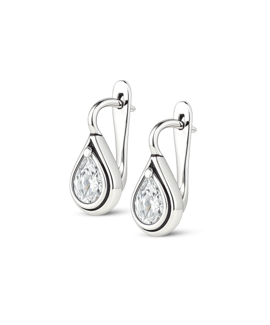 Sterling silver earrings with zircons