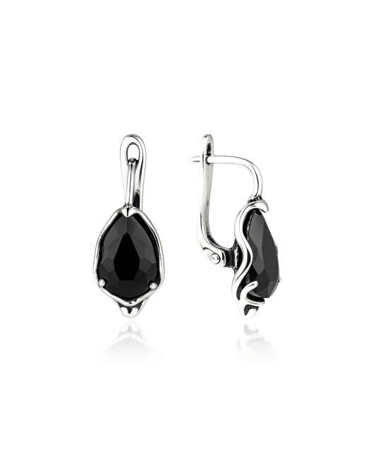 Sterling silver earrings with crystal
