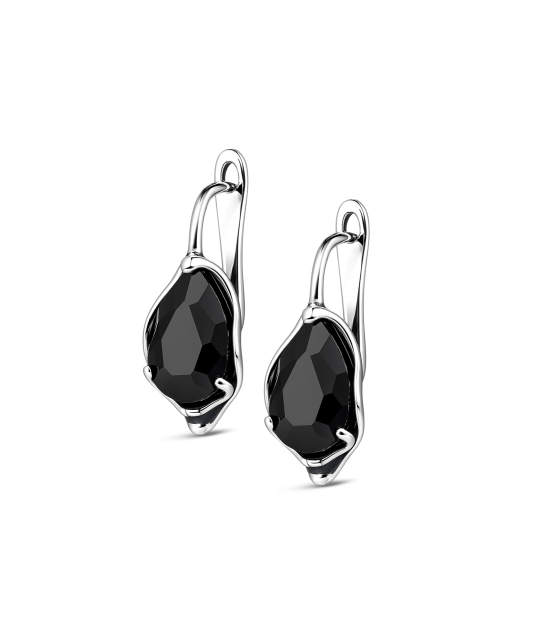 Sterling silver earrings with crystal
