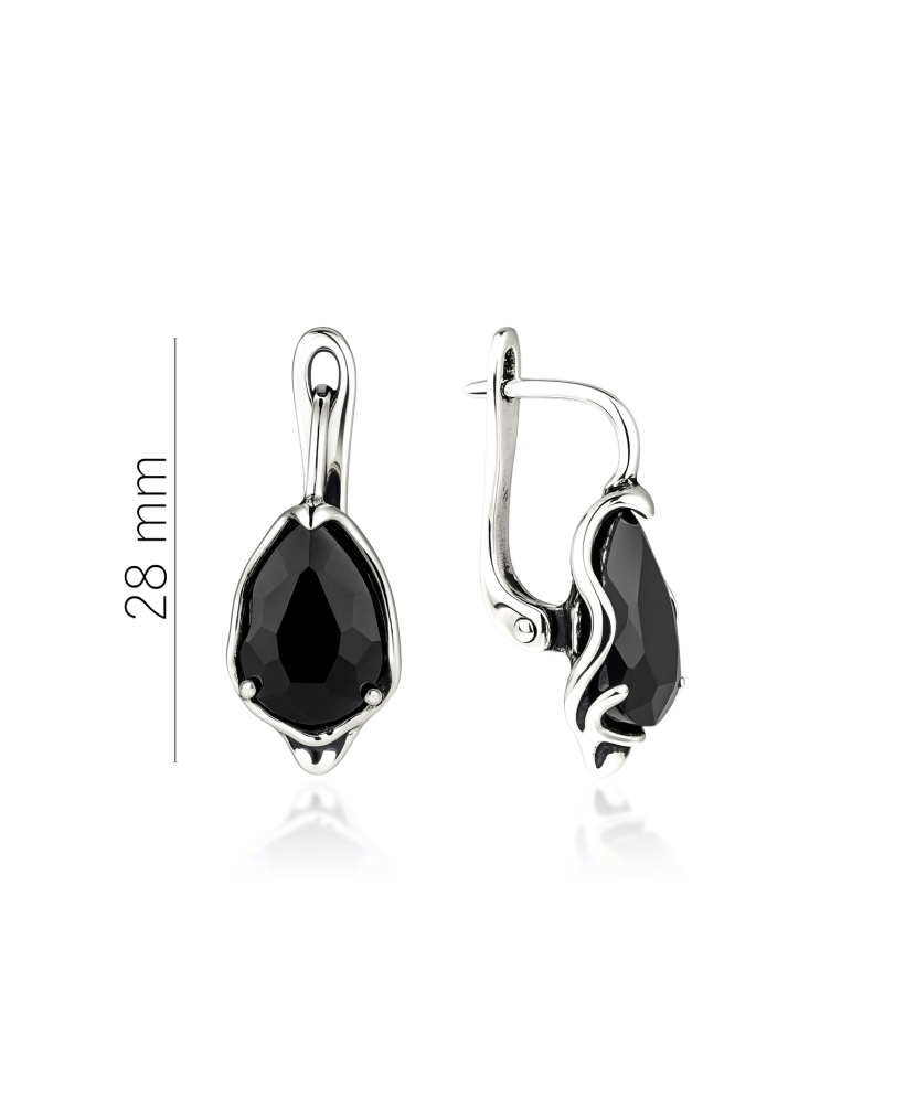 Sterling silver earrings with crystal