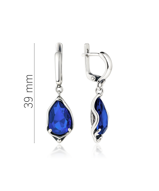 Sterling silver earrings with crystal
