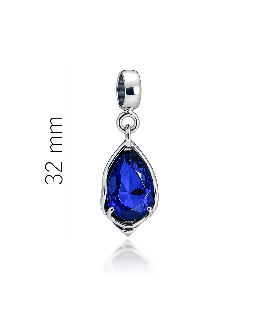 Sterling silver pendant with crystal