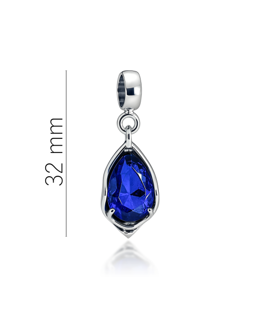 Sterling silver pendant with crystal