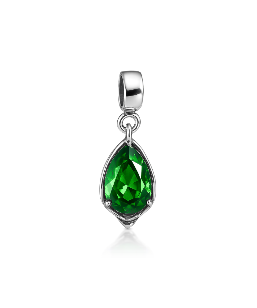 Sterling silver pendant with crystal