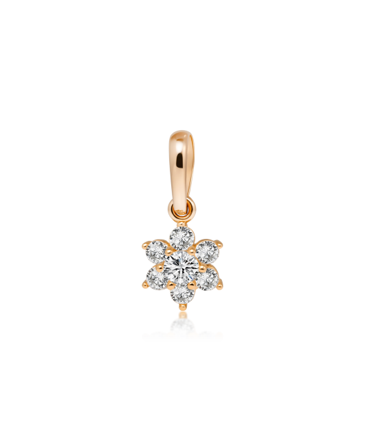 Gold pendant with zircons