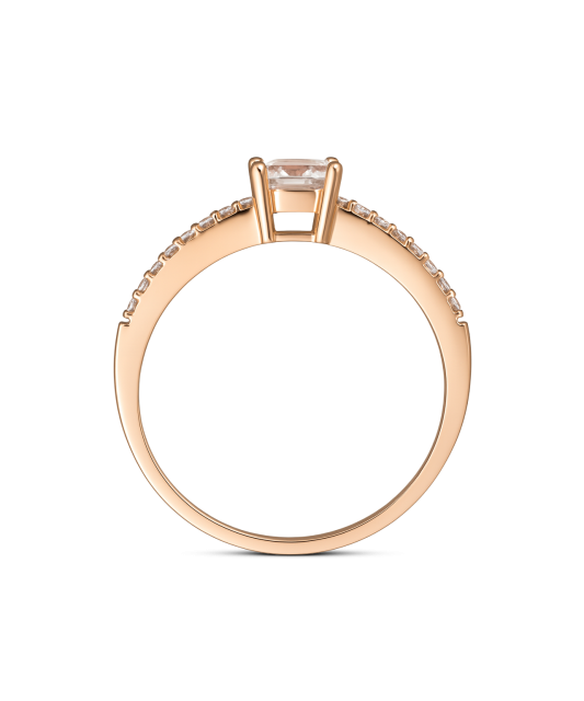 Gold ring with zircons