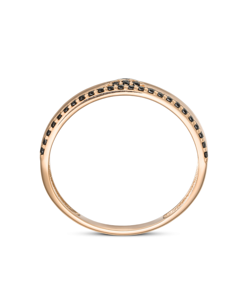 Gold ring with zircons
