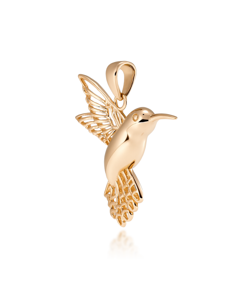 Gold pendant "Hummingbird"