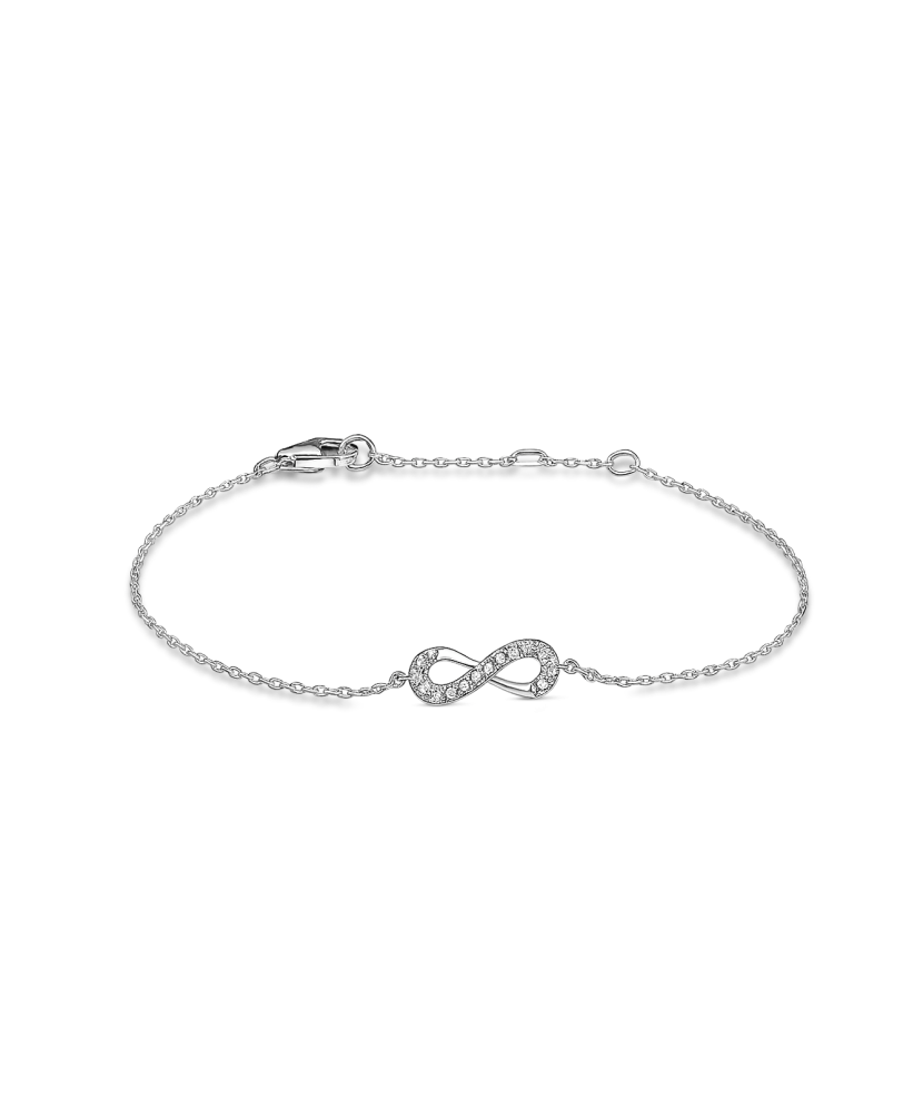White gold bracelet with diamonds “Infinity”