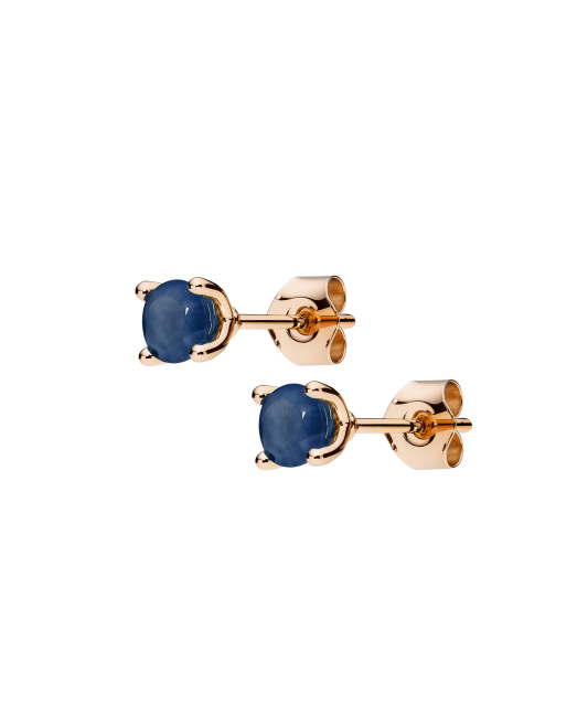 Gold earrings with sapphires
