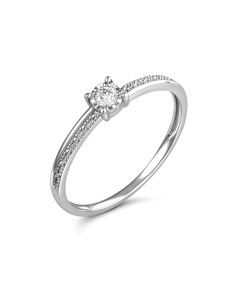 Кольцо из белого золота с бриллиантами