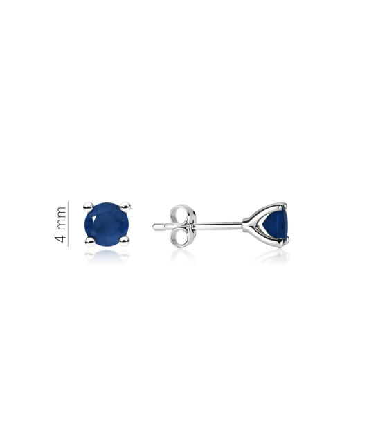 White gold earrings with sapphires
